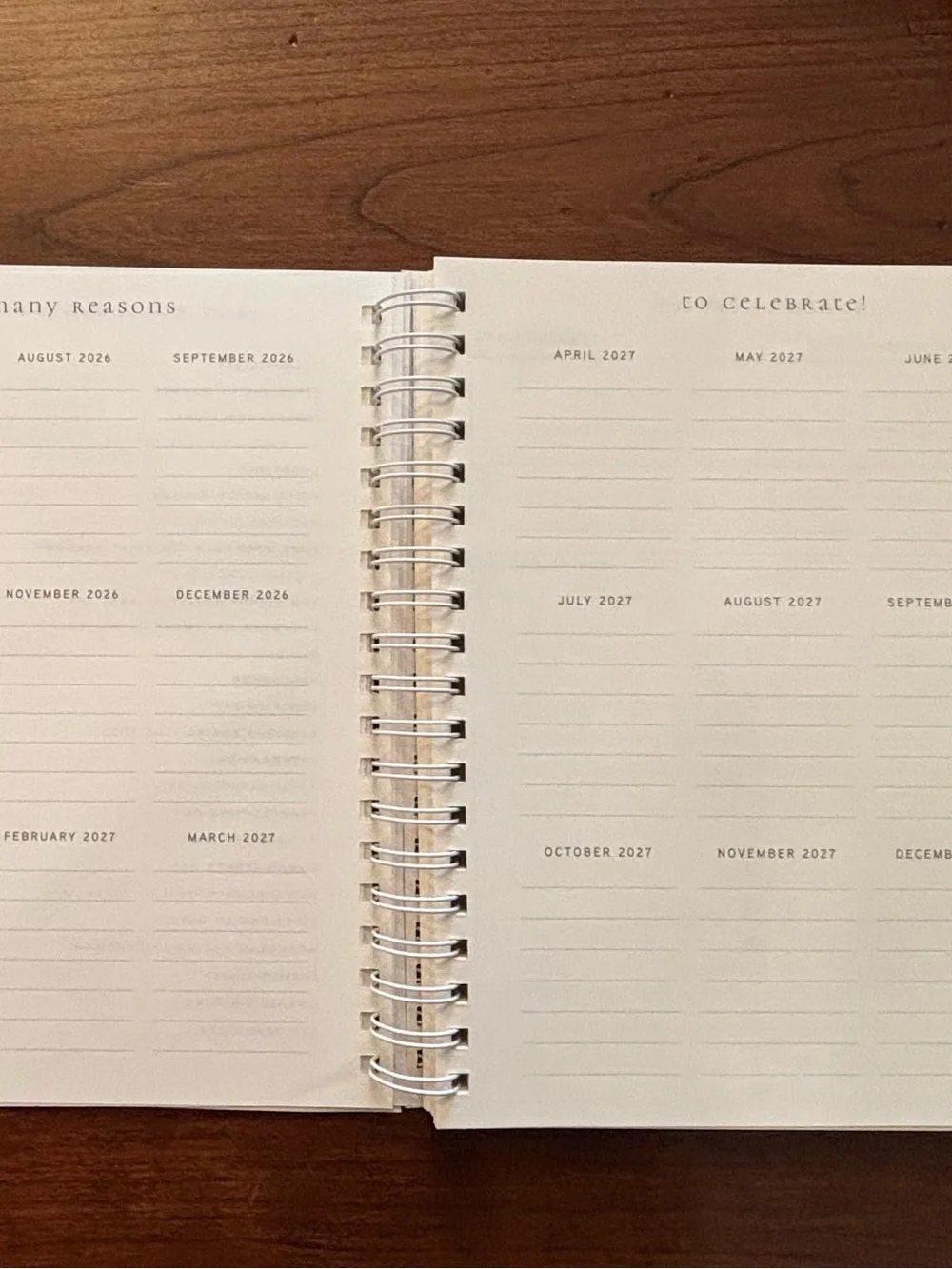 Graphique 2027 18 month Snoopy PLAN Spiral Planner
